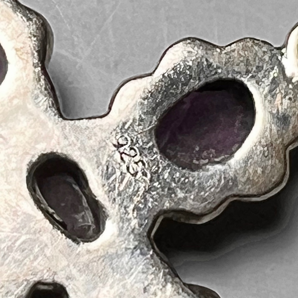 Purple Amethyst Cross Pendant - Picture 5 of 5